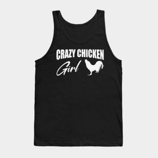 Crazy Chicken Girl Farmer Women Gift Tank Top